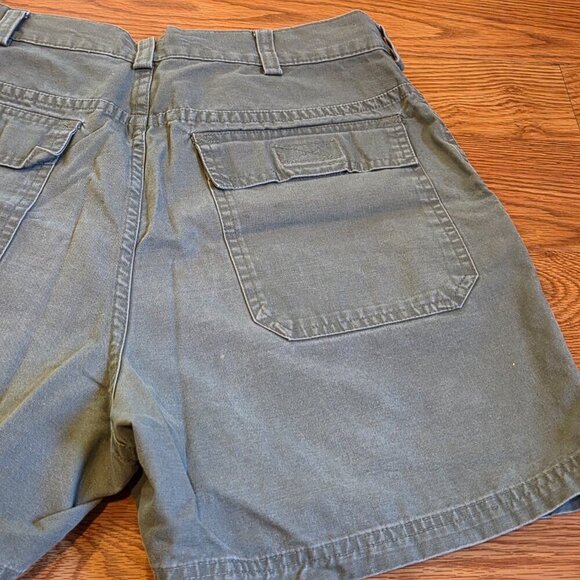 Women's Y2K J CREW Cargo Comfort Shorts Military Green Khaki Size 30 Summer Hike - Picture 9 of 13